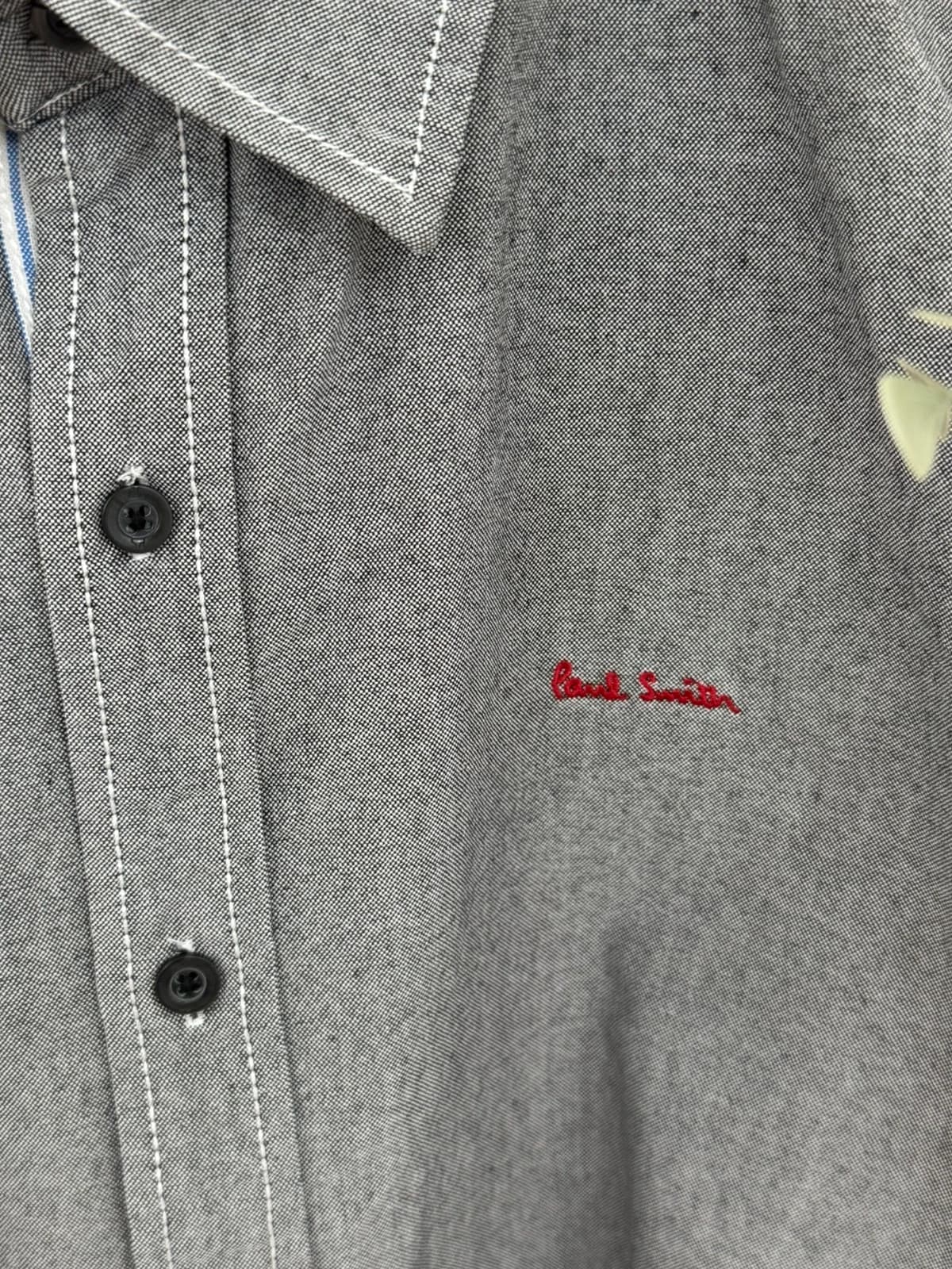 Chemise Paul Smith brodée grise coupe droite taille M - VG26041 - Photo 5/9