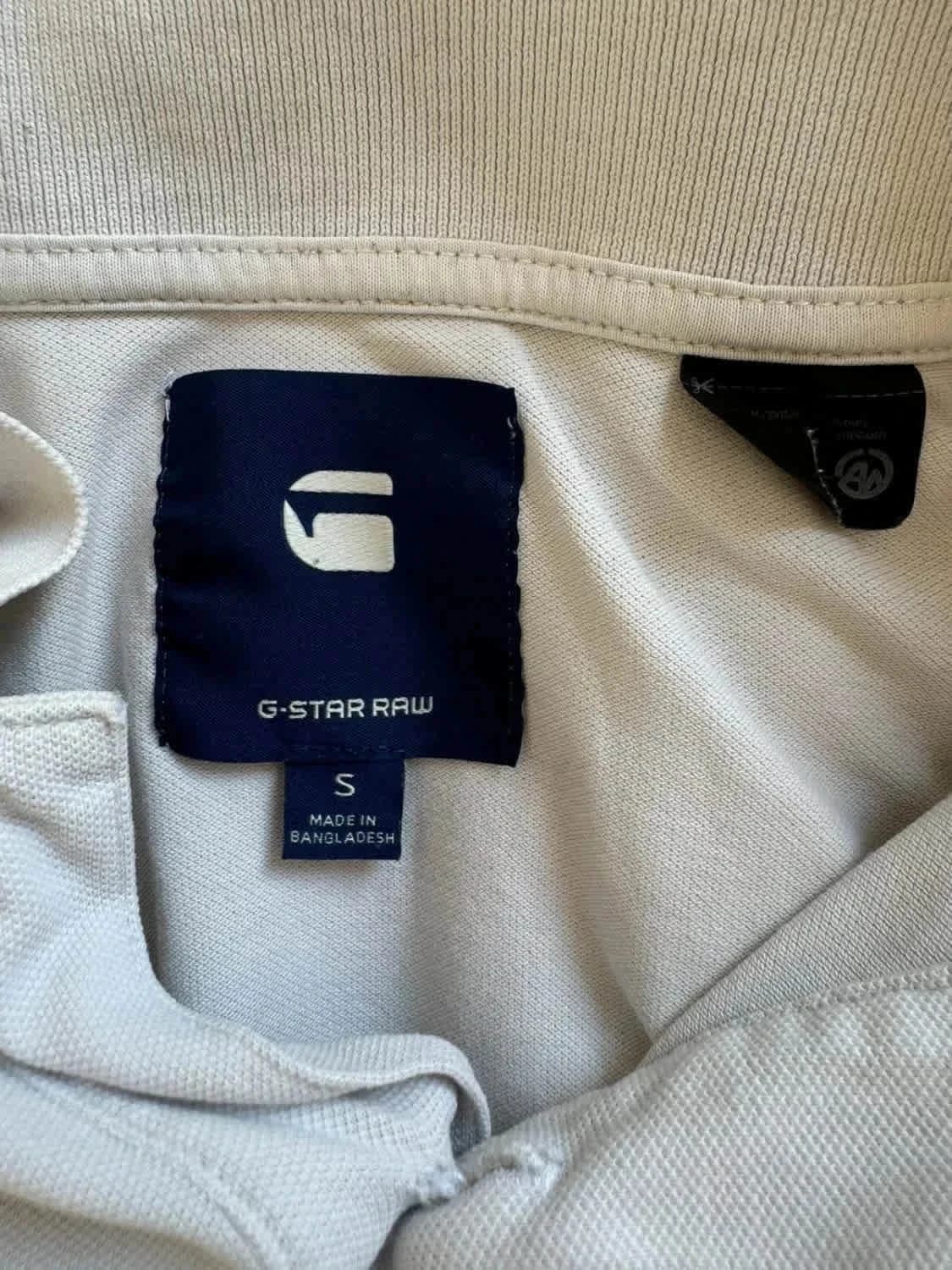 Polo blanc G-Star Raw logo brodé taille S - Photo 5/5