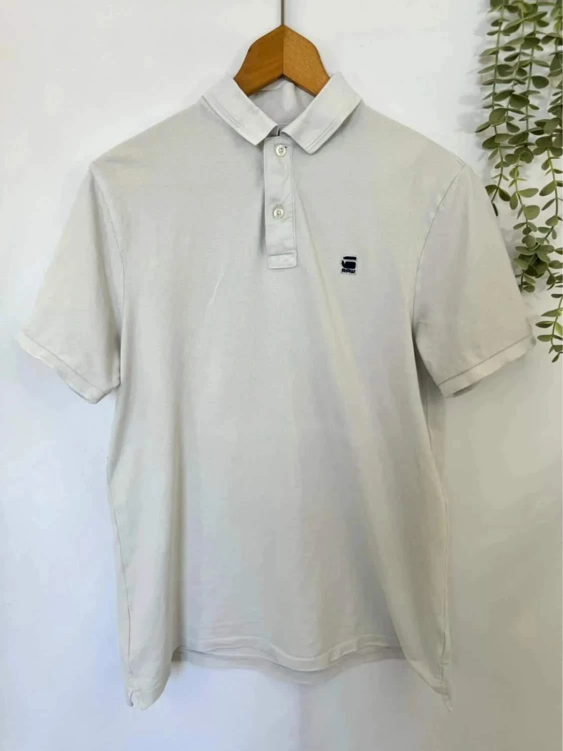 Polo blanc G-Star Raw logo brodé taille S - Photo 2/5