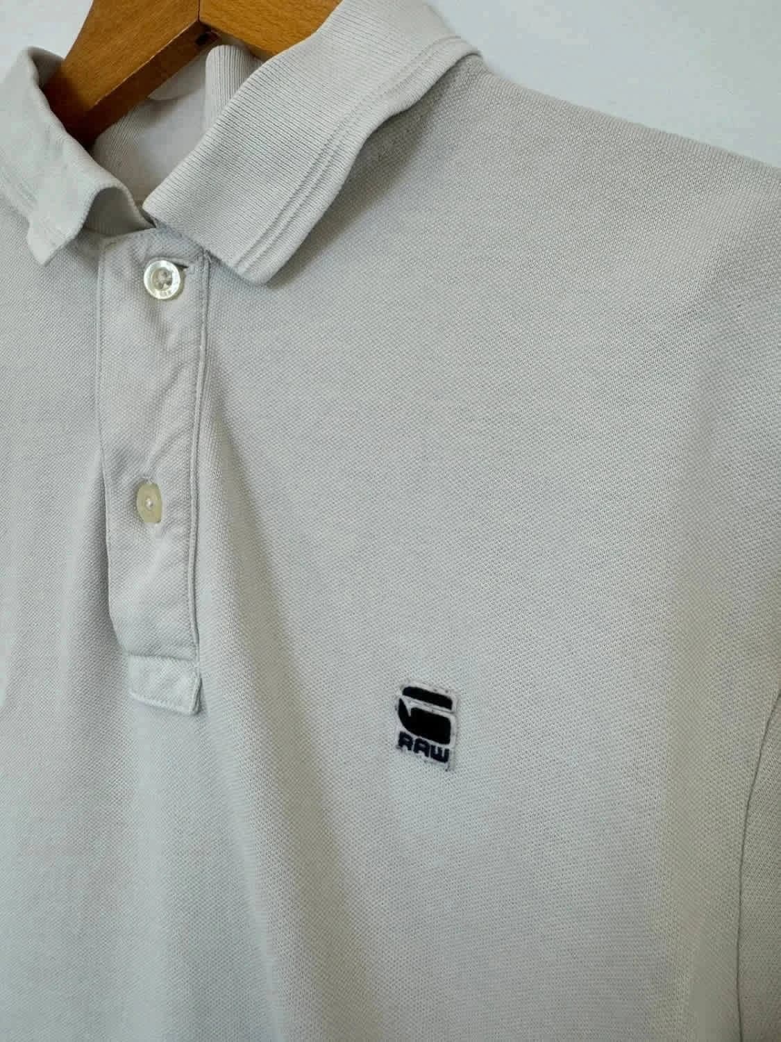 Polo blanc G-Star Raw logo brodé taille S - Photo 3/5