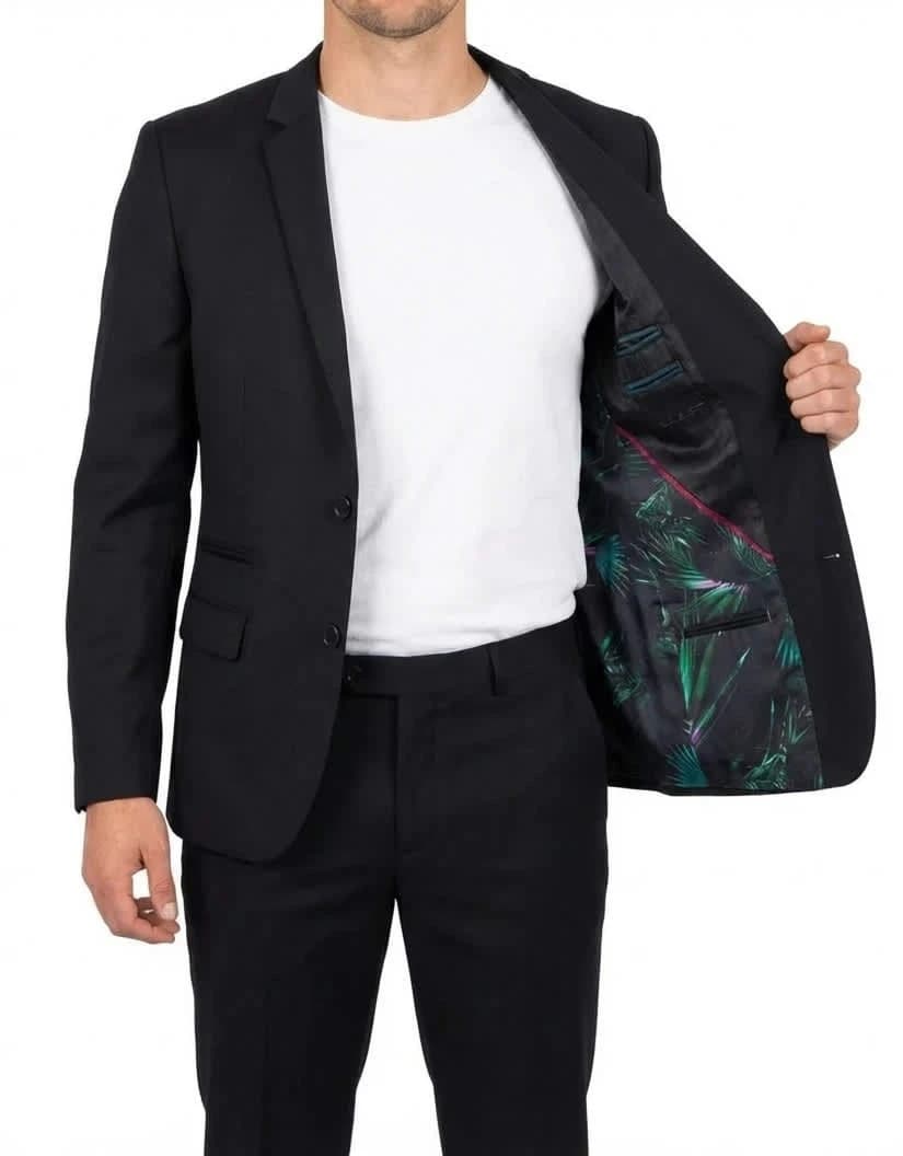 Ensemble costume blazer et pantalon noir Izac Black Edition taille S - Photo 1/19