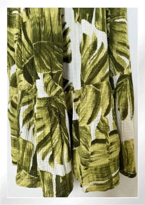 Robe longue H&M motif Monstera taille S - Photo 4/7