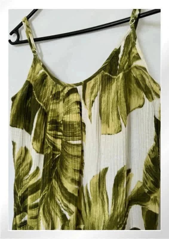 Robe longue H&M motif Monstera taille S - Photo 5/7