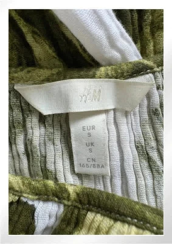 Robe longue H&M motif Monstera taille S - Photo 6/7