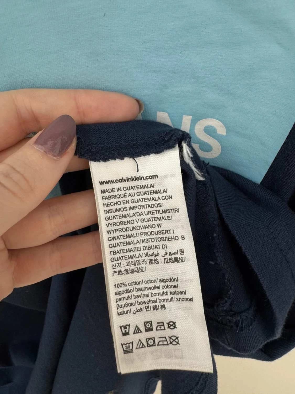 T-shirt coton Calvin Klein Jeans logo bleu marine taille M - FP2512174 - Photo 6/7
