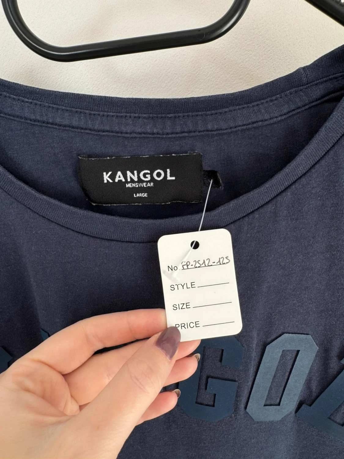 T-shirt coton Kangol logo poitrine bleu marine taille L - FP2512125 - Photo 4/6