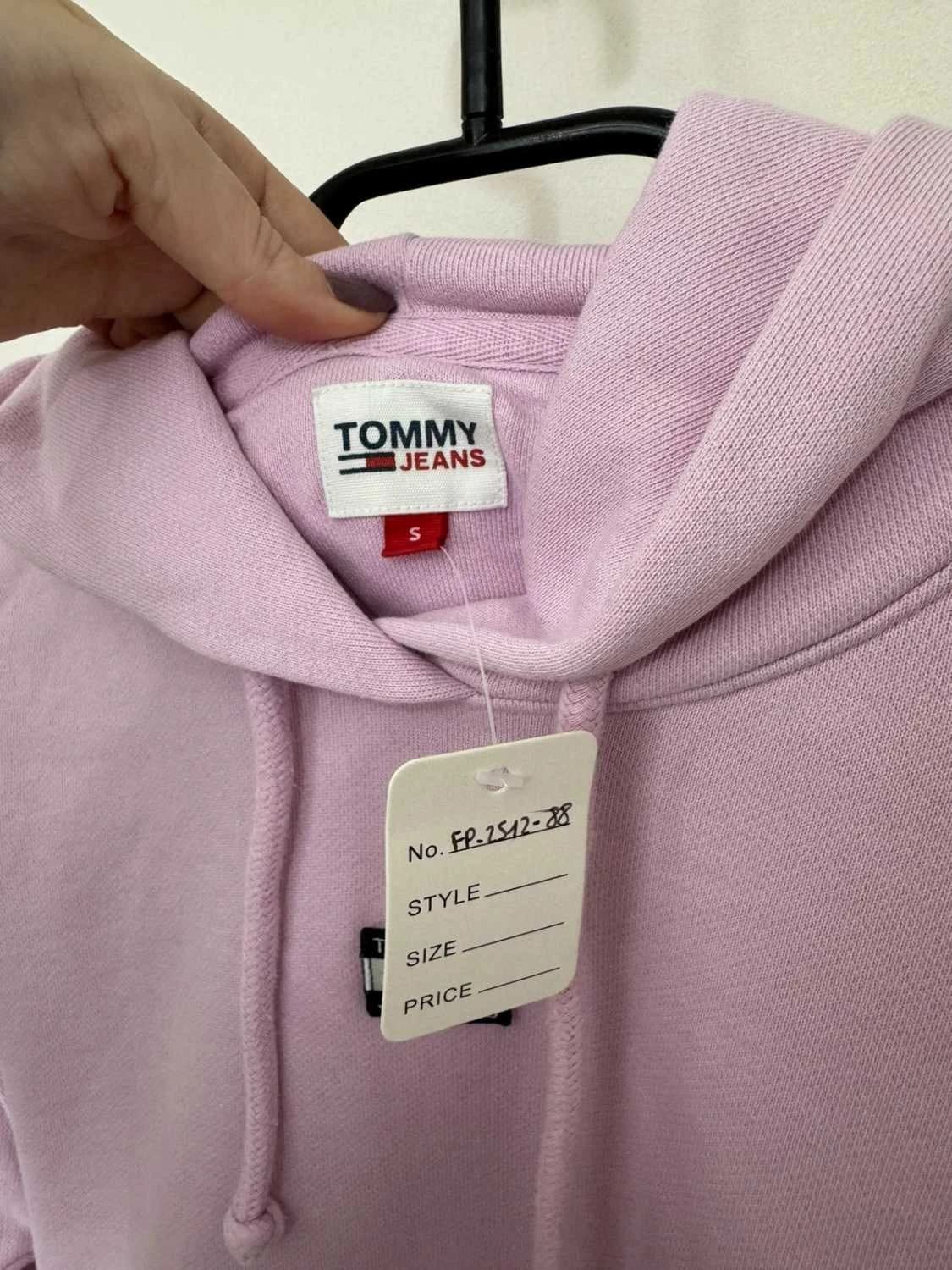 Sweat à capuche Tommy Jeans rose pastel coton coupe droite taille S - FP251288 - Photo 4/7