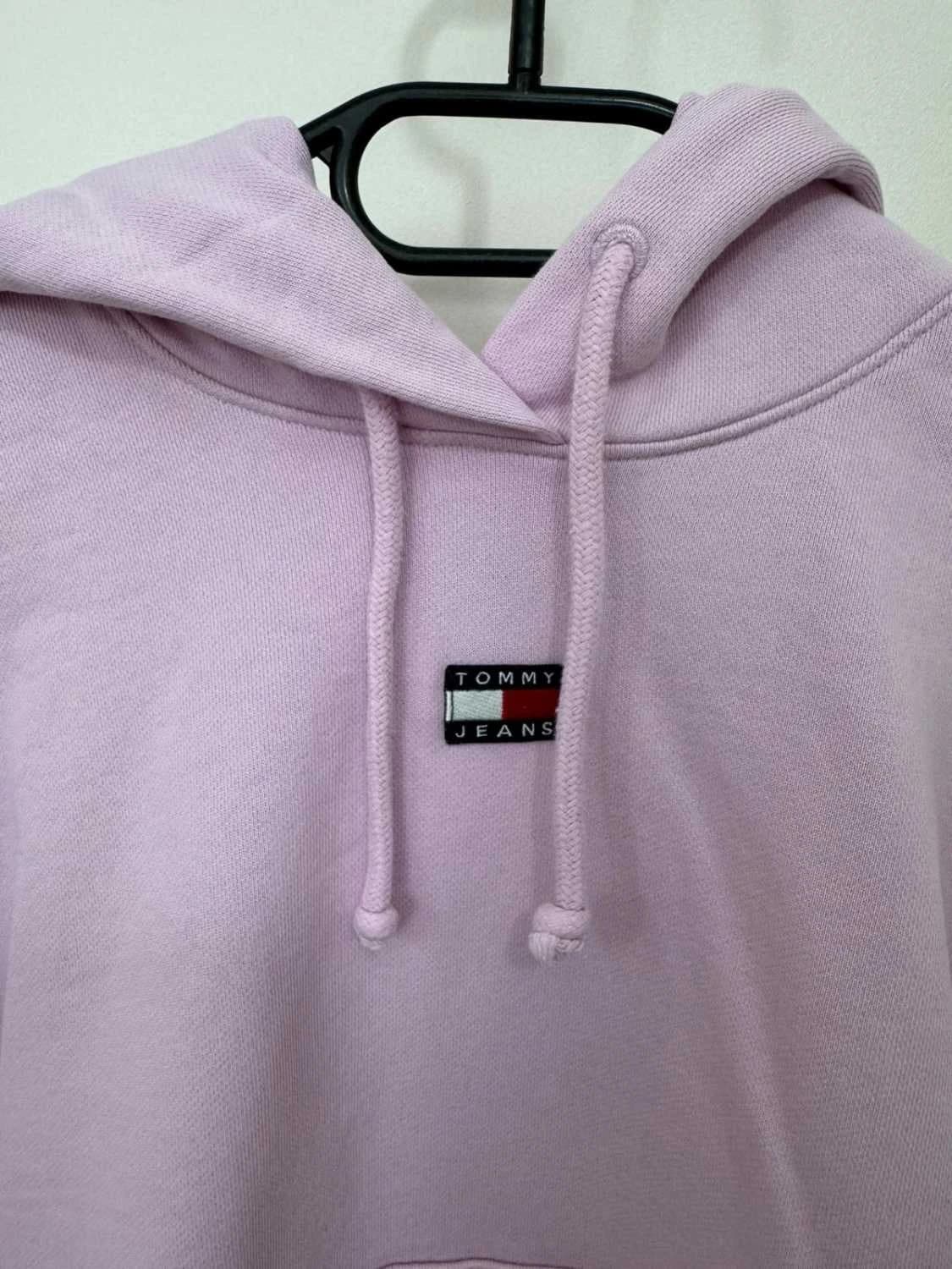 Sweat à capuche Tommy Jeans rose pastel coton coupe droite taille S - FP251288 - Photo 3/7