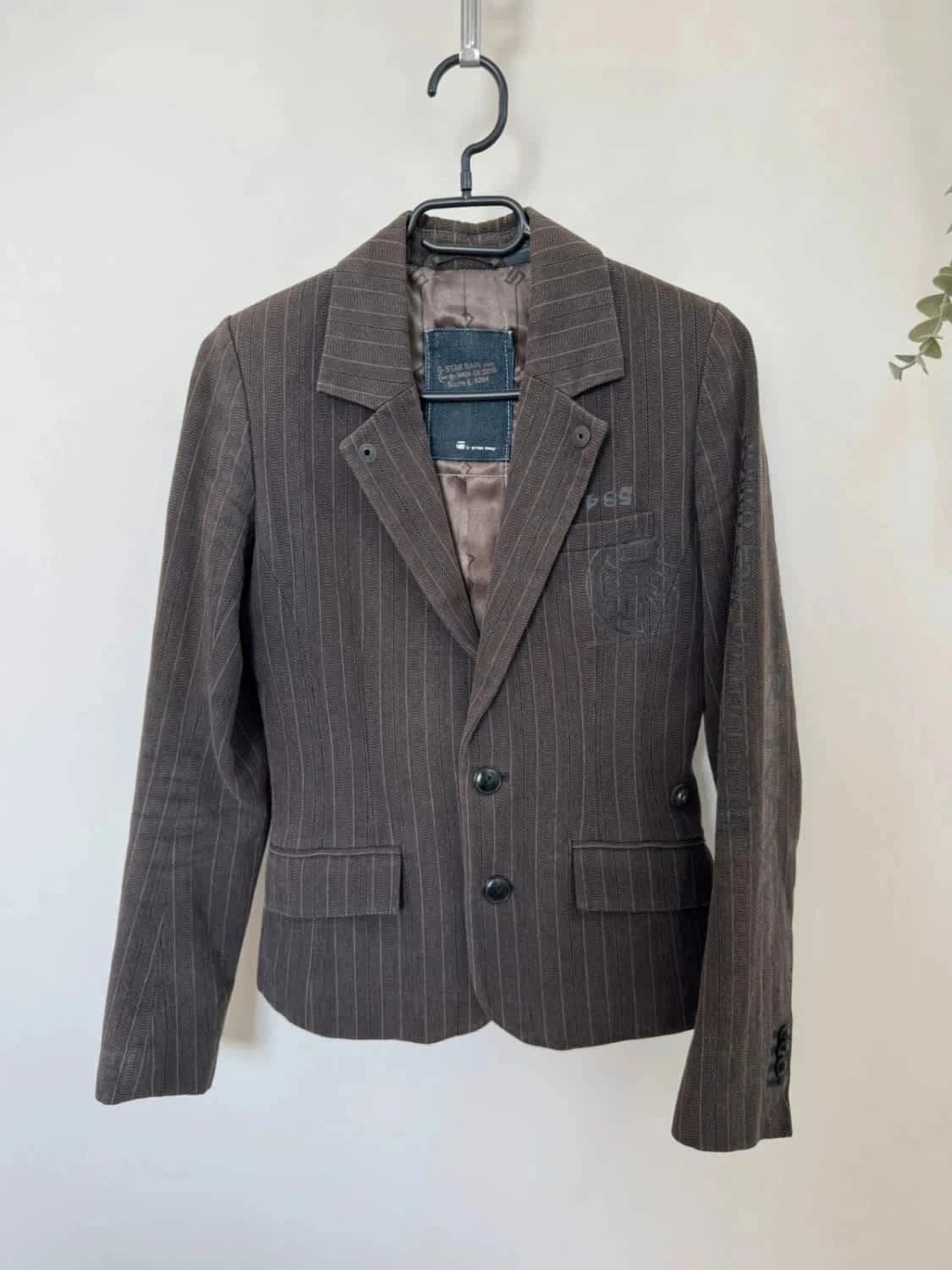 Blazer G-Star Raw marron à rayures taille XS - Photo 2/12