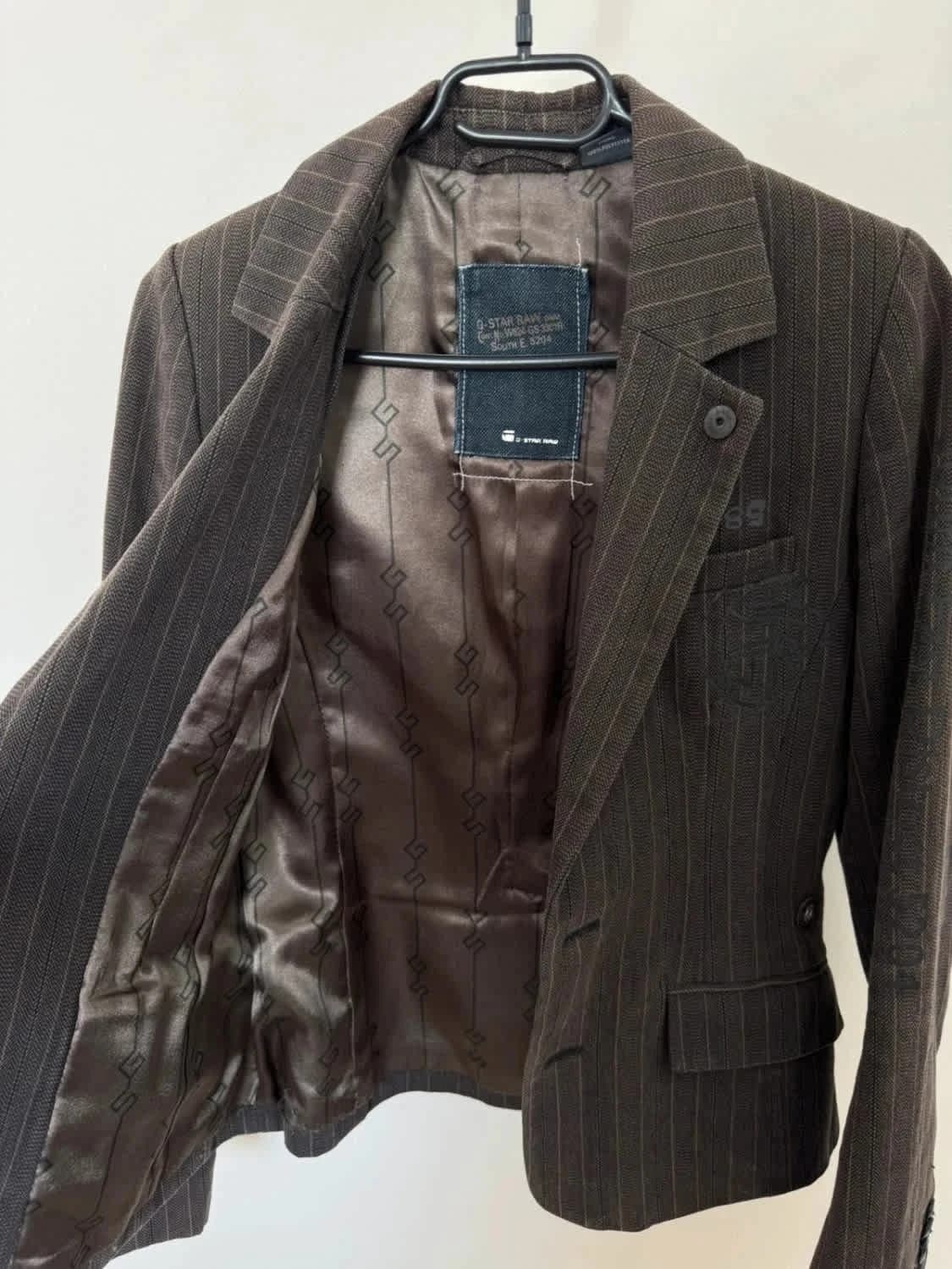 Blazer G-Star Raw marron à rayures taille XS - Photo 7/12