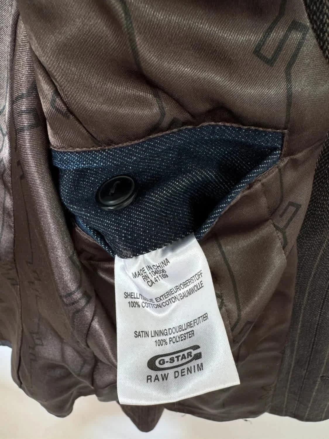 Blazer G-Star Raw marron à rayures taille XS - Photo 12/12