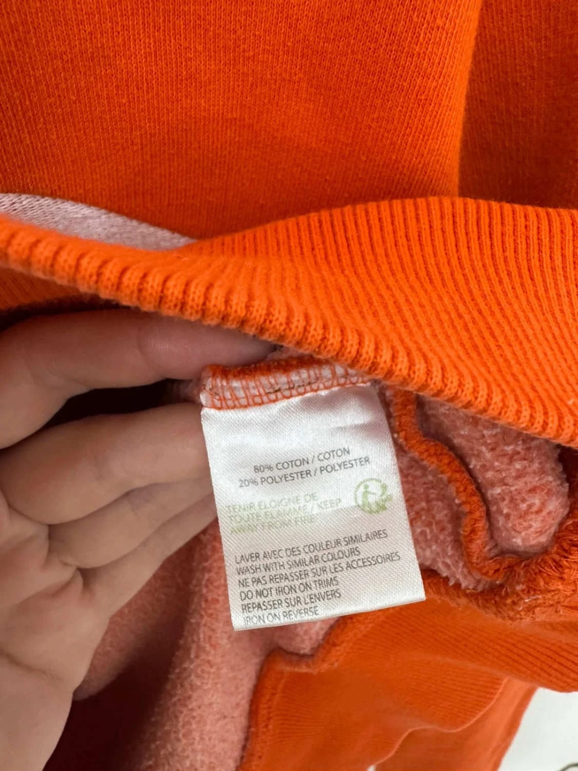 Sweat à capuche hoodie Umbro orange logo brodé poitrine bandes manches taille S - FP2512103 - Photo 6/7