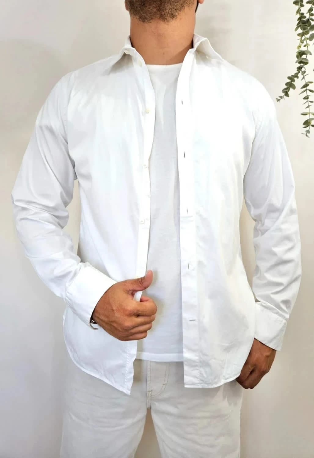 Chemise manches longues Cos blanche slim fit taille 43/XL - Photo 1/7