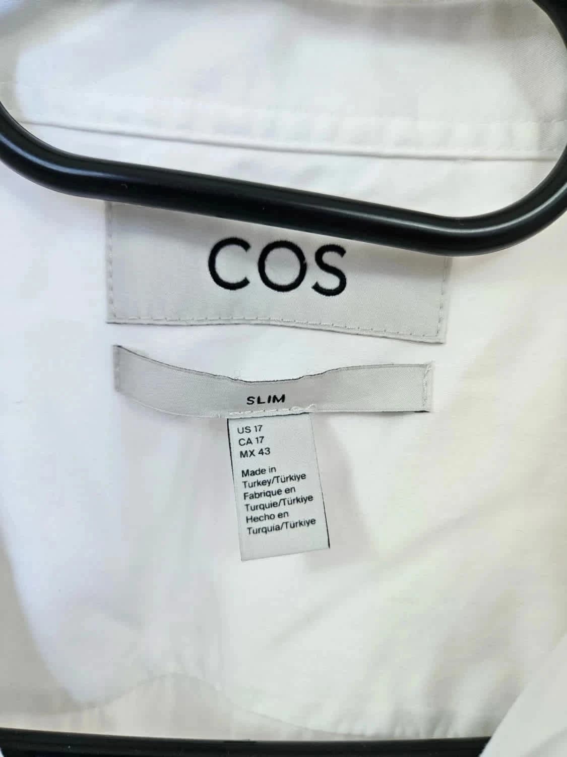 Chemise manches longues Cos blanche slim fit taille 43/XL - Photo 6/7