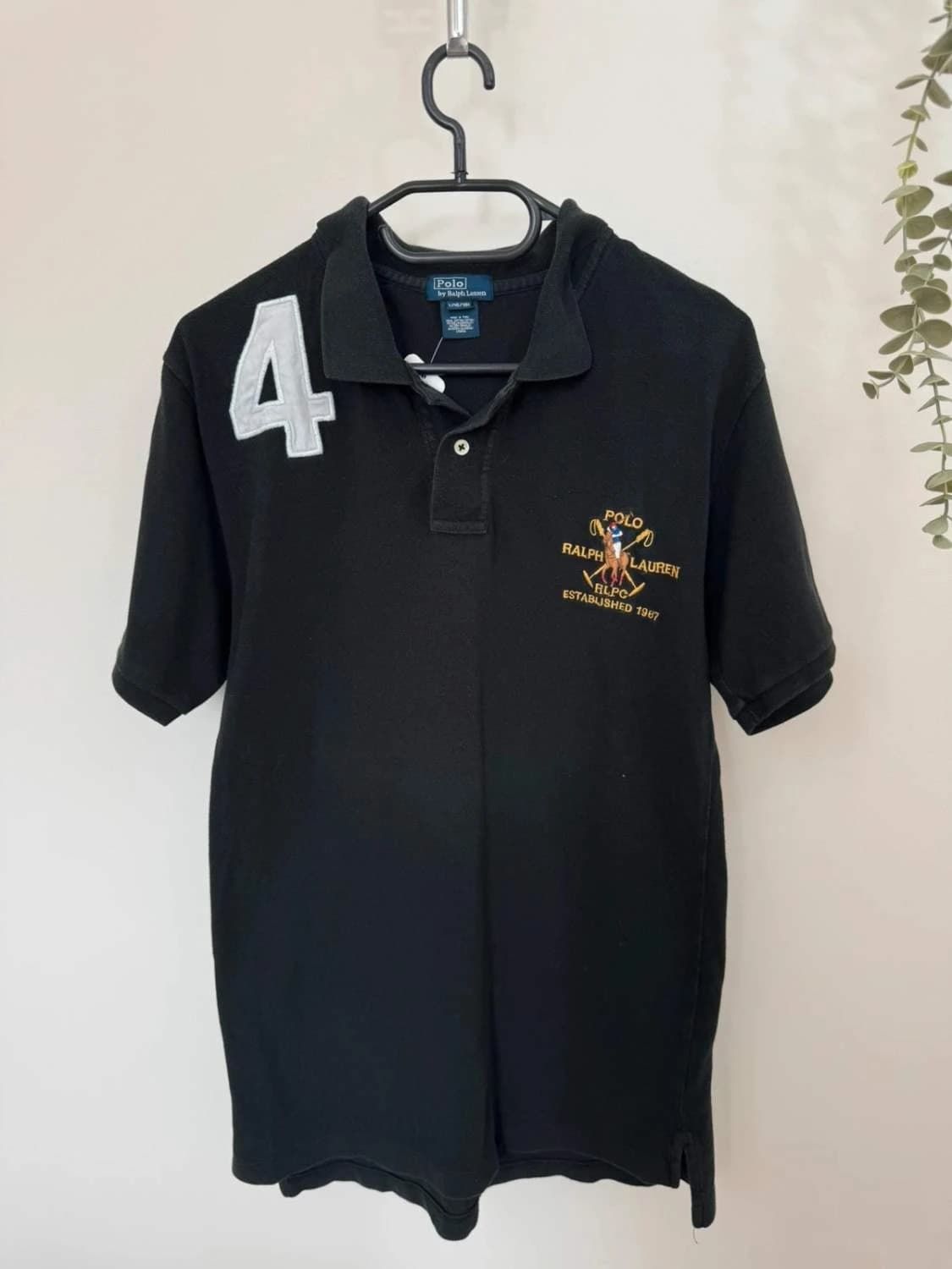 Polo coton Ralph Lauren noir patch 4 blason brodé taille S - FP251248 - Photo 2/7