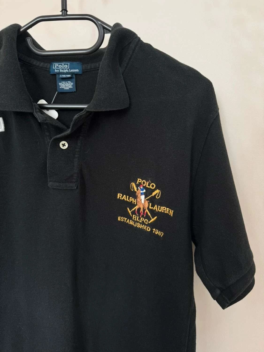 Polo coton Ralph Lauren noir patch 4 blason brodé taille S - FP251248 - Photo 3/7