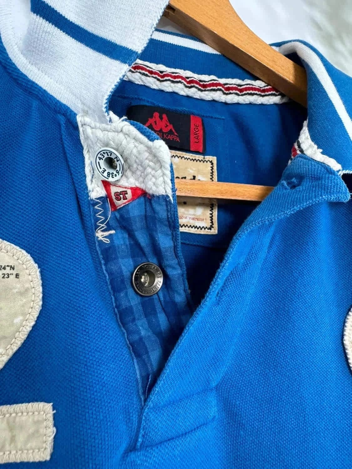 Polo bleu Robe di Kappa Les Voiles de Saint-Tropez taille L - Photo 6/10