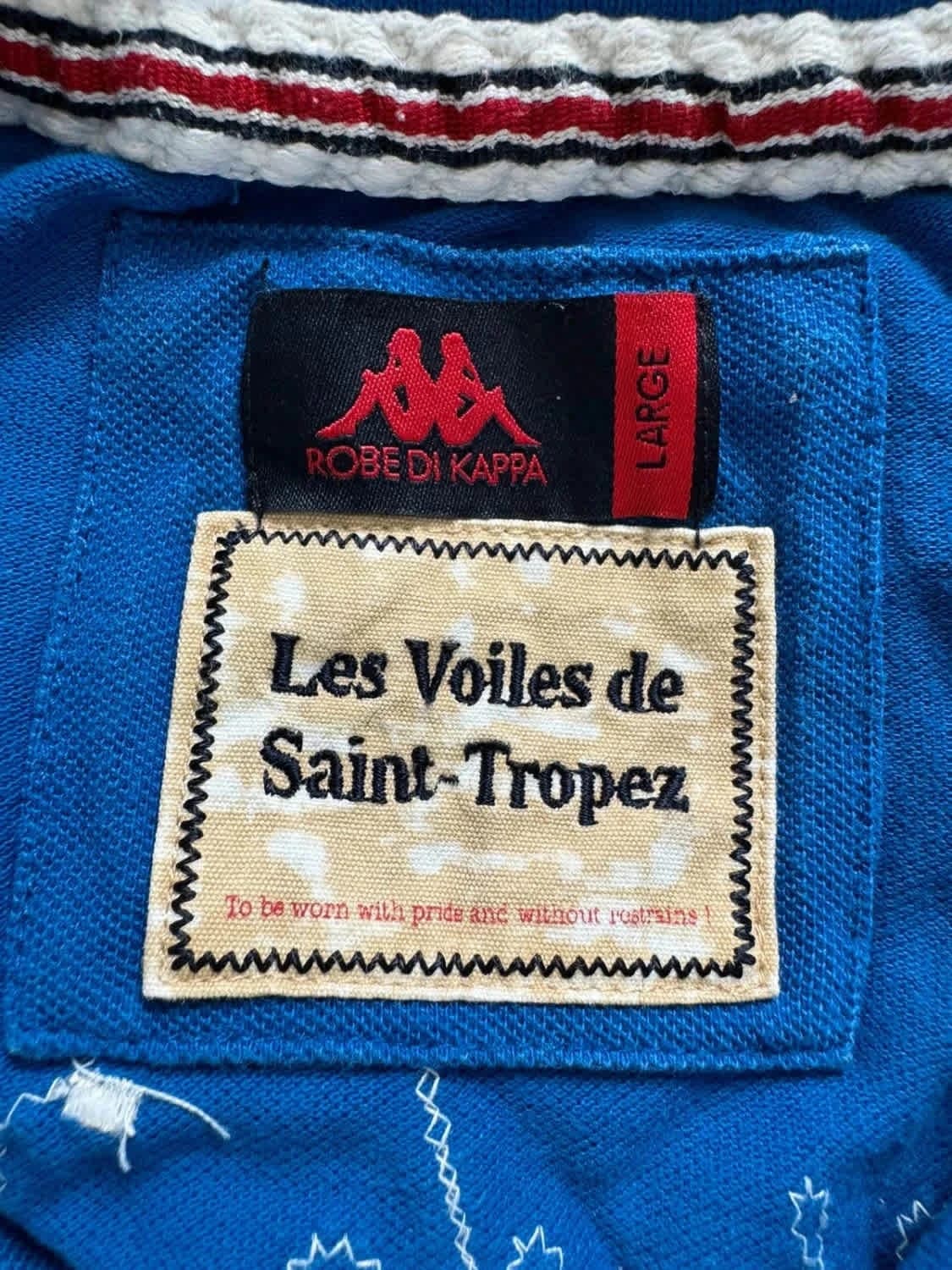 Polo bleu Robe di Kappa Les Voiles de Saint-Tropez taille L - Photo 8/10