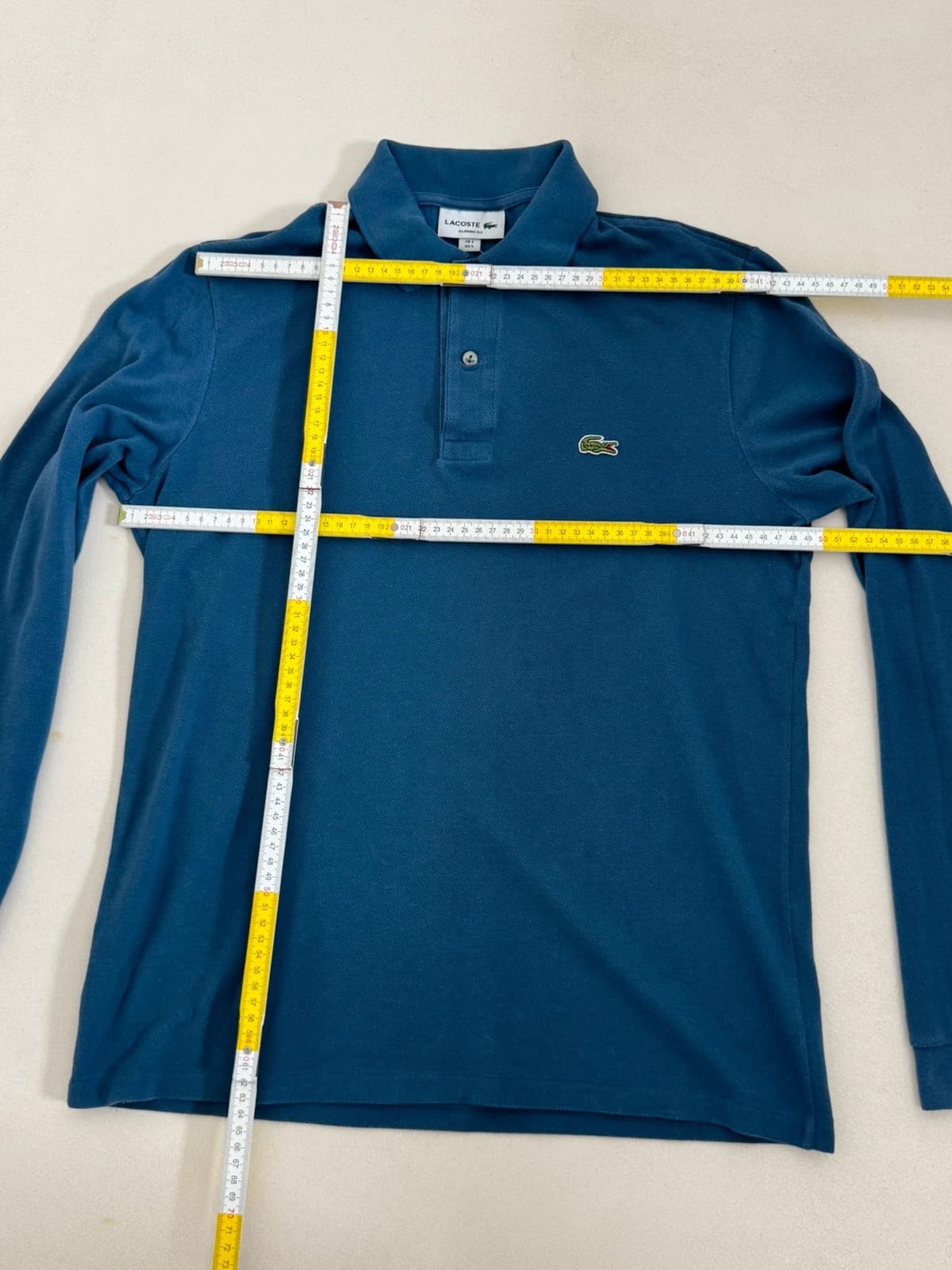 Polo manches longues Lacoste bleu pétrole taille 3/S - FP260251 - Photo 8/8