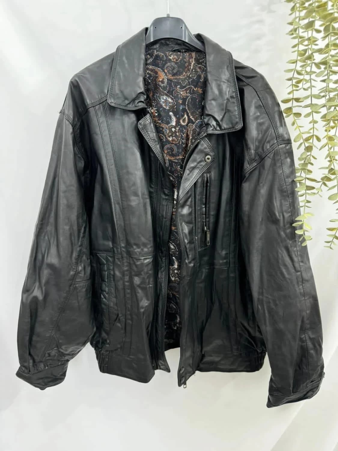 Blouson en cuir noir taille 50 - Photo 3/7