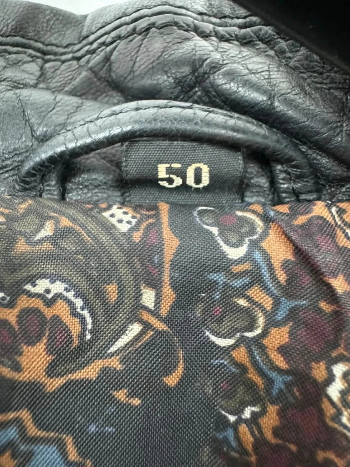 Blouson en cuir noir taille 50 - Photo 7/7