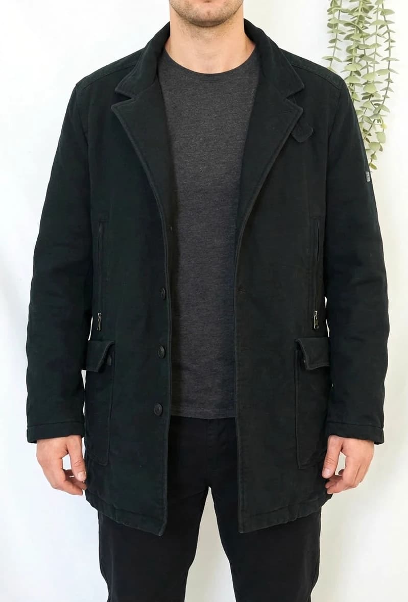Manteau laine vert Pierre Cardin taille M - Photo 1/10