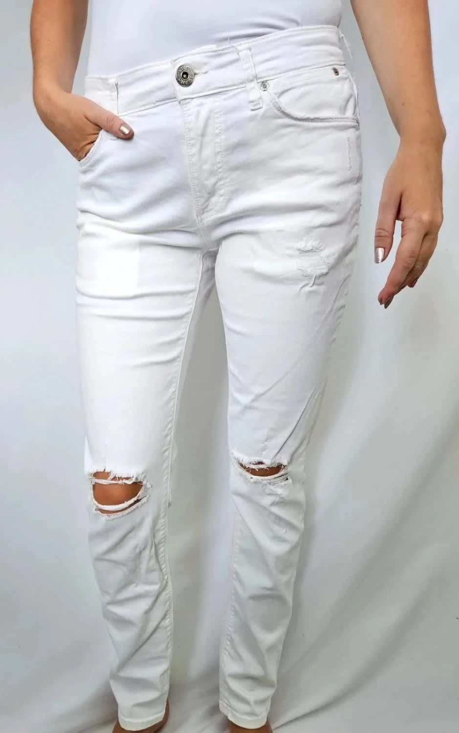 Jean blanc Skinny stretch River Island taille 40 - Photo 1/10