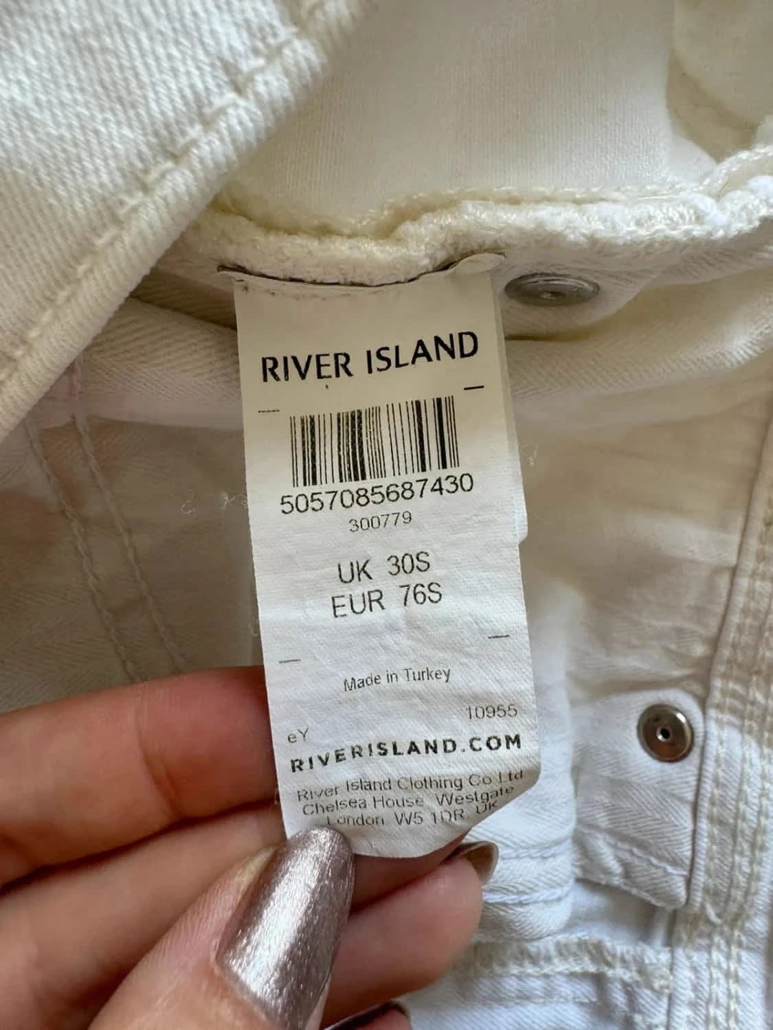 Jean blanc Skinny stretch River Island taille 40 - Photo 10/10