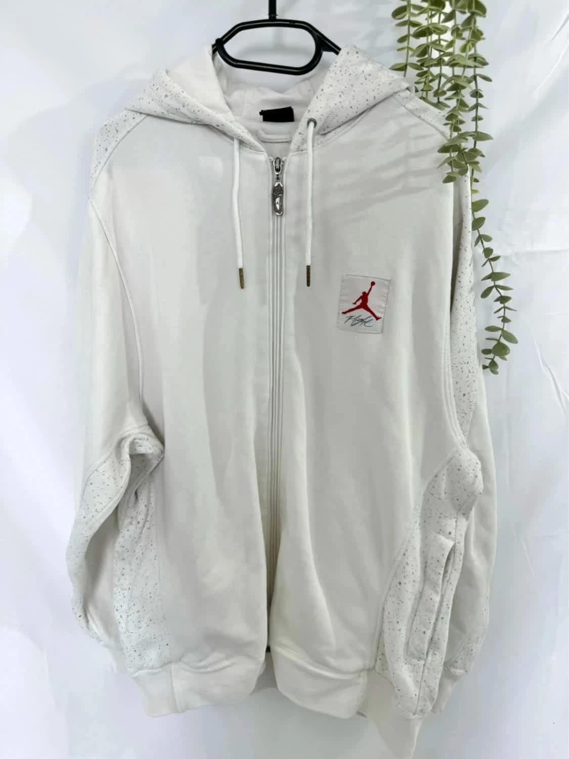 Sweat à capuche/Full zip oversize blanc Jordan flight taille M - Photo 2/12