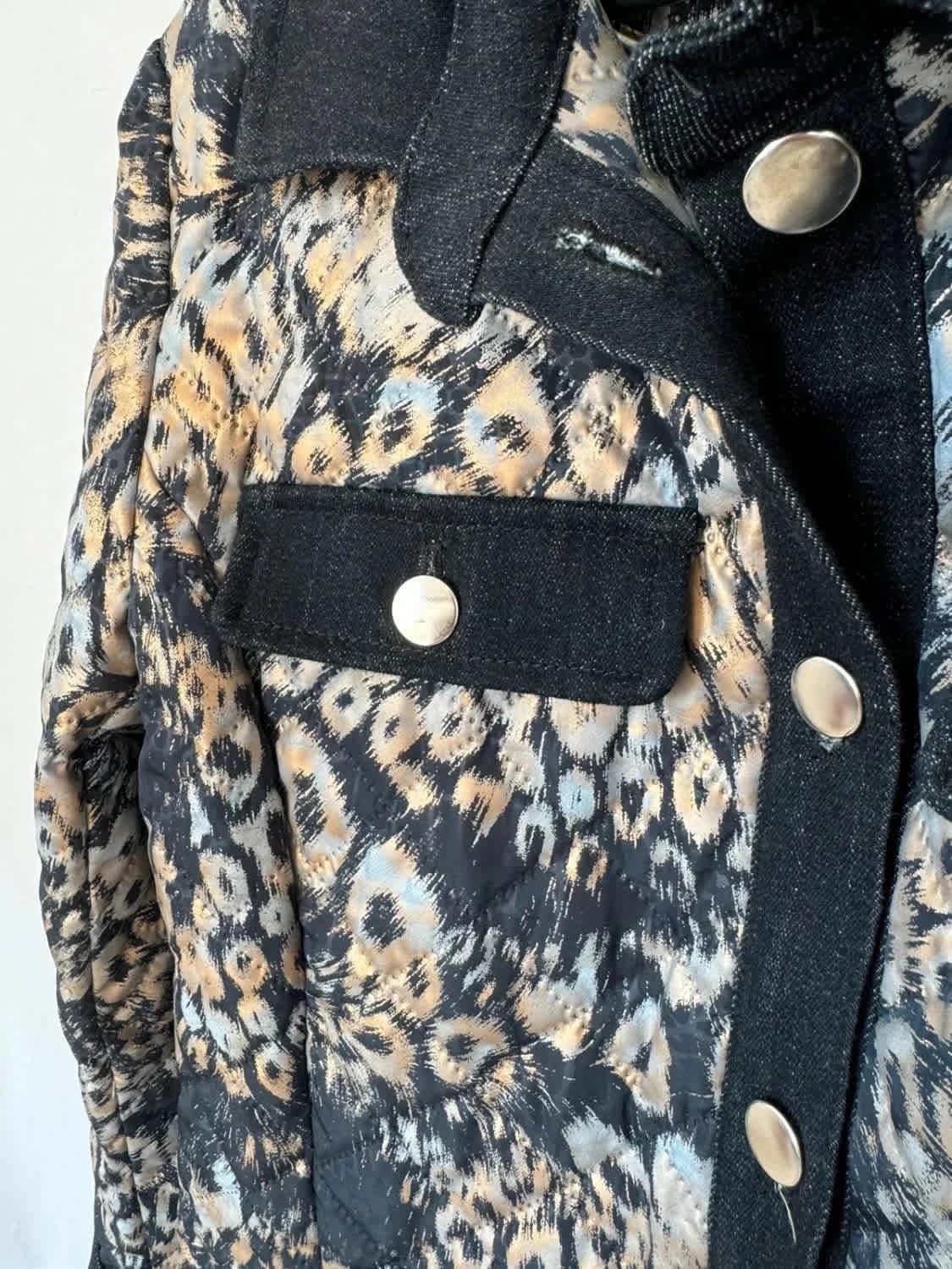 Veste en jean matelassée imprimée Christine Laure taille M - Photo 4/7