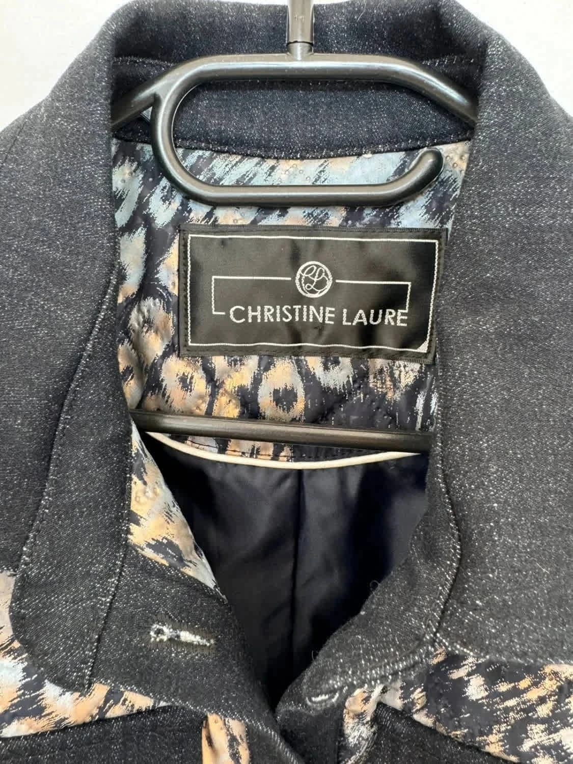 Veste en jean matelassée imprimée Christine Laure taille M - Photo 5/7