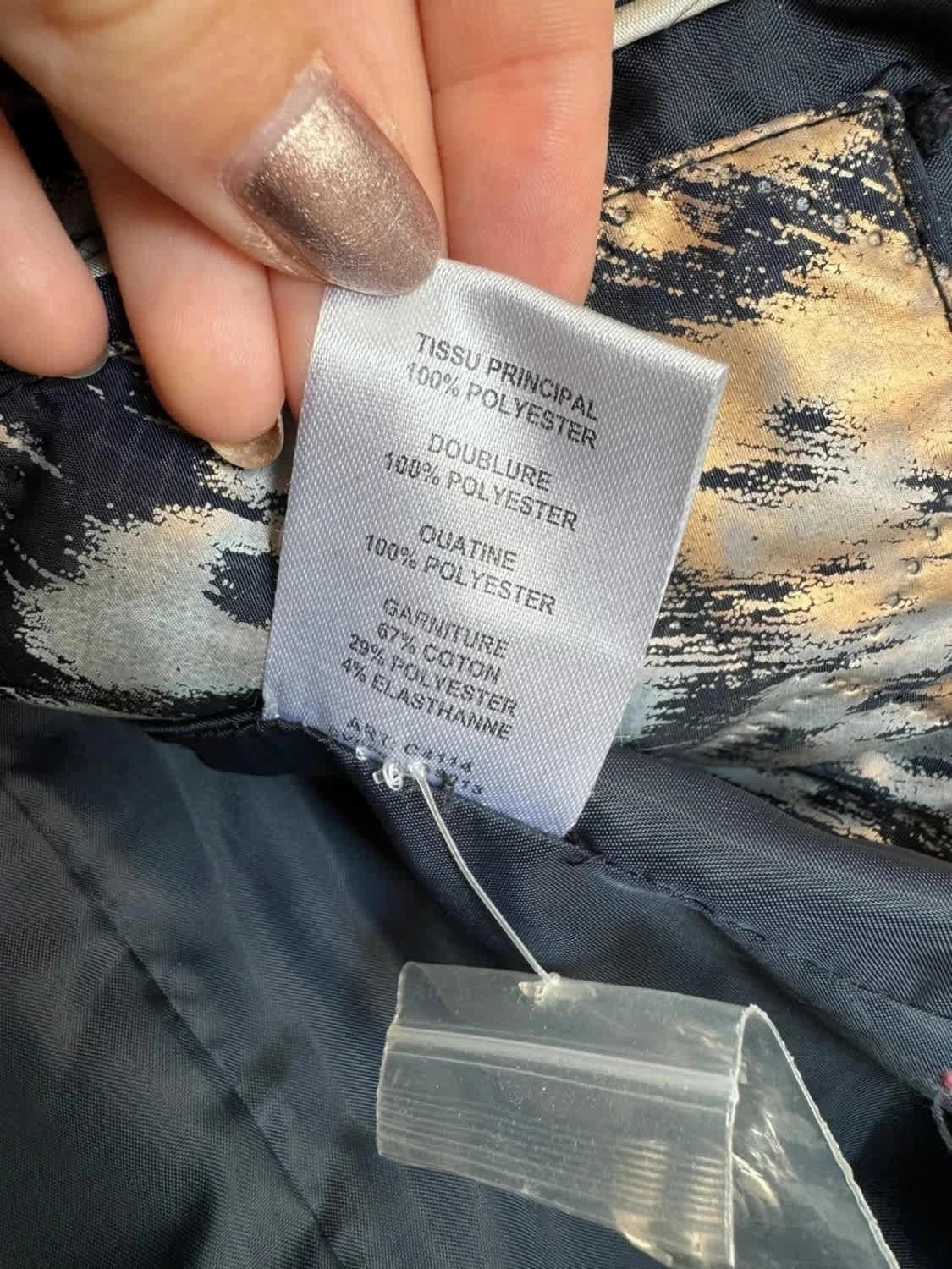 Veste en jean matelassée imprimée Christine Laure taille M - Photo 7/7