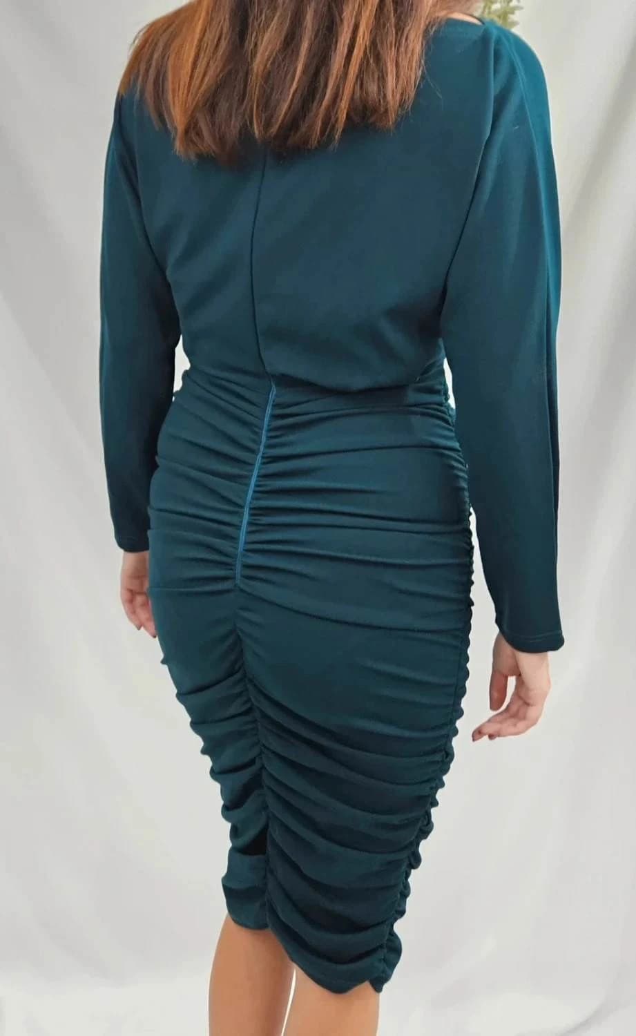 Robe fourreau mi-longue froncée AX Paris taille S - Photo 1/5