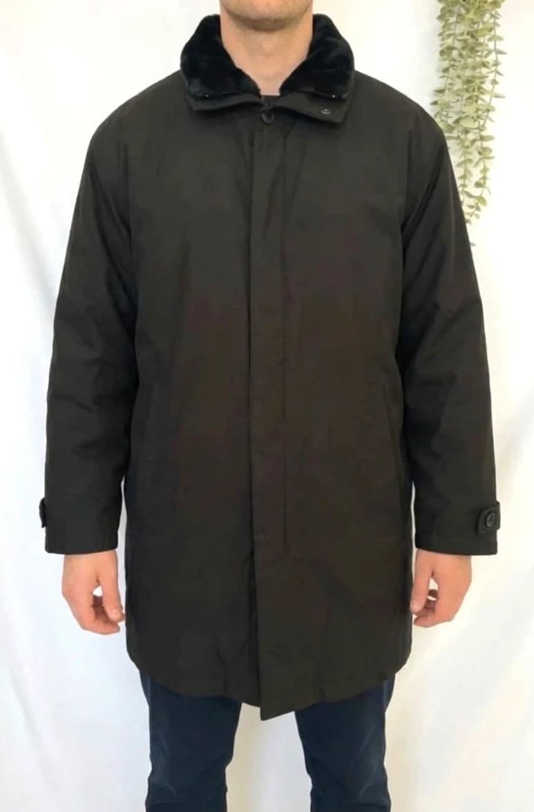Manteau noir De Fursac intérieur polaire taille XL - Photo 1/8