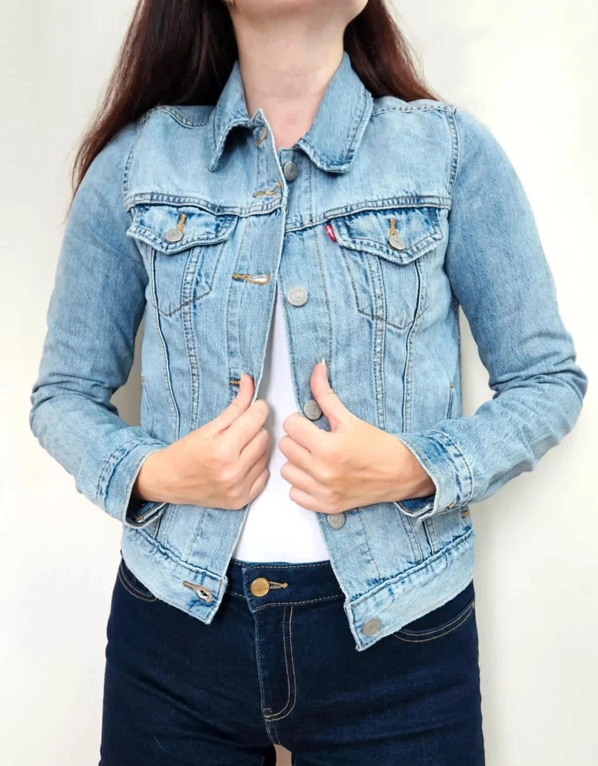 Veste Levi’s Premium en jean clair denim jacket taille S - Photo 1/8