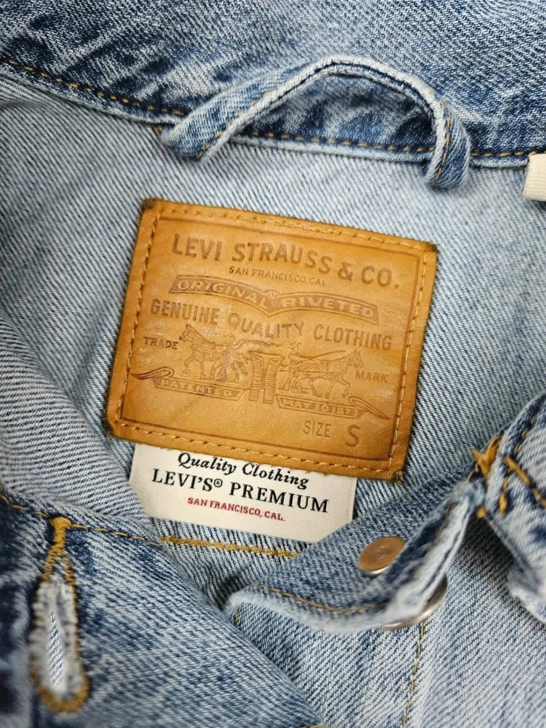 Veste Levi’s Premium en jean clair denim jacket taille S - Photo 3/8