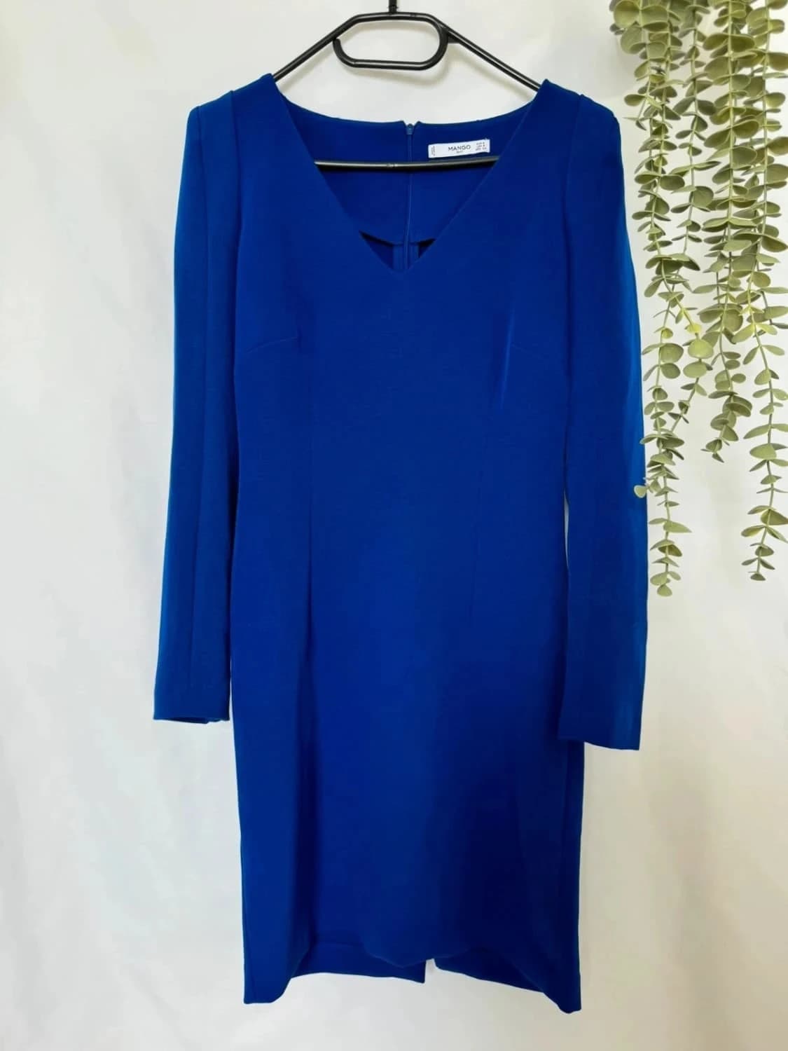 Robe bleue manches longues Mango taille S - Photo 2/6