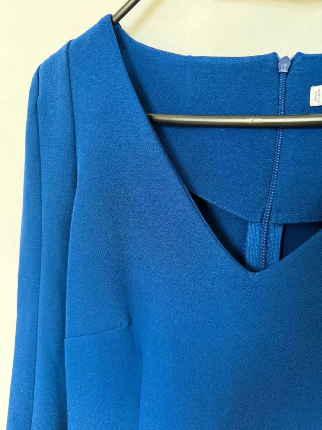Robe bleue manches longues Mango taille S - Photo 3/6