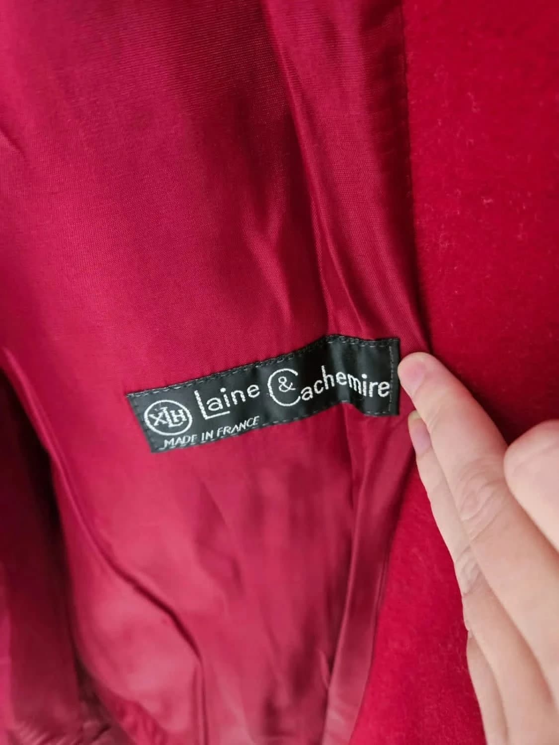 Manteau Weill rouge en laine et cachemire taille XL - Photo 2/7