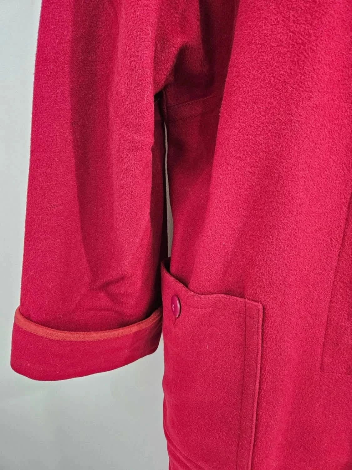 Manteau Weill rouge en laine et cachemire taille XL - Photo 5/7