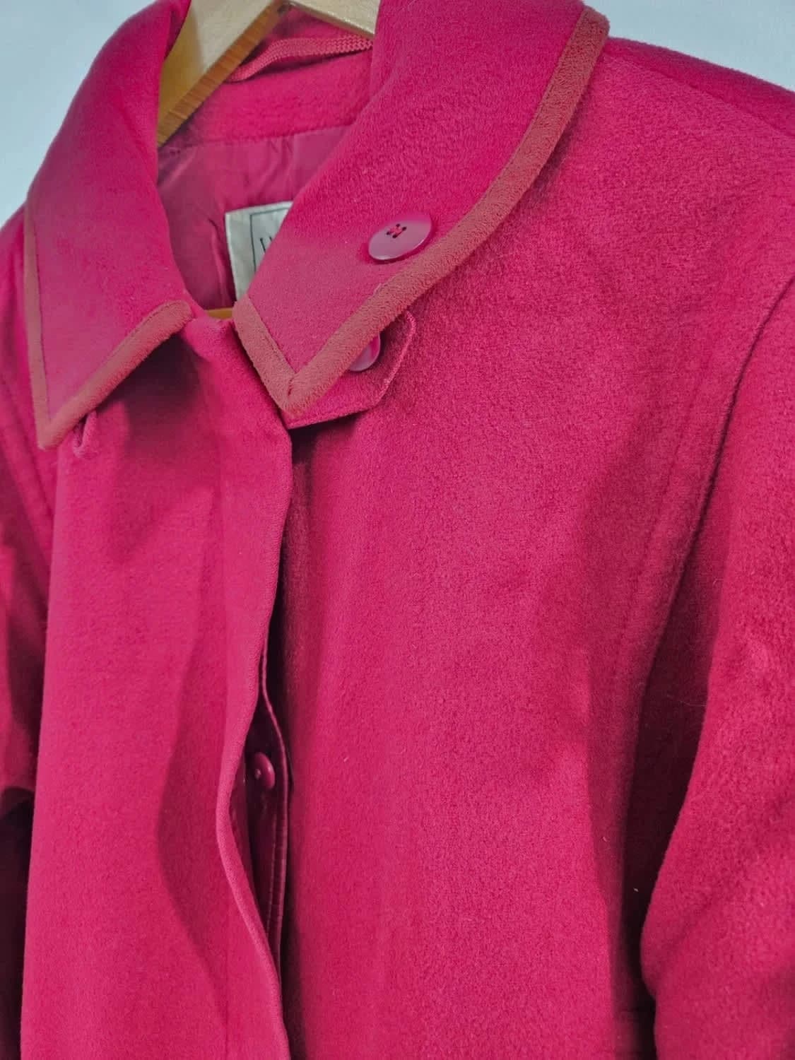 Manteau Weill rouge en laine et cachemire taille XL - Photo 6/7