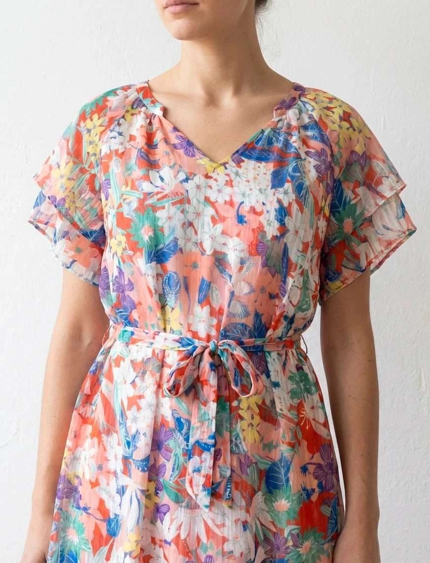 Robe d’été colorée Ema Blue’s - Photo 1/8