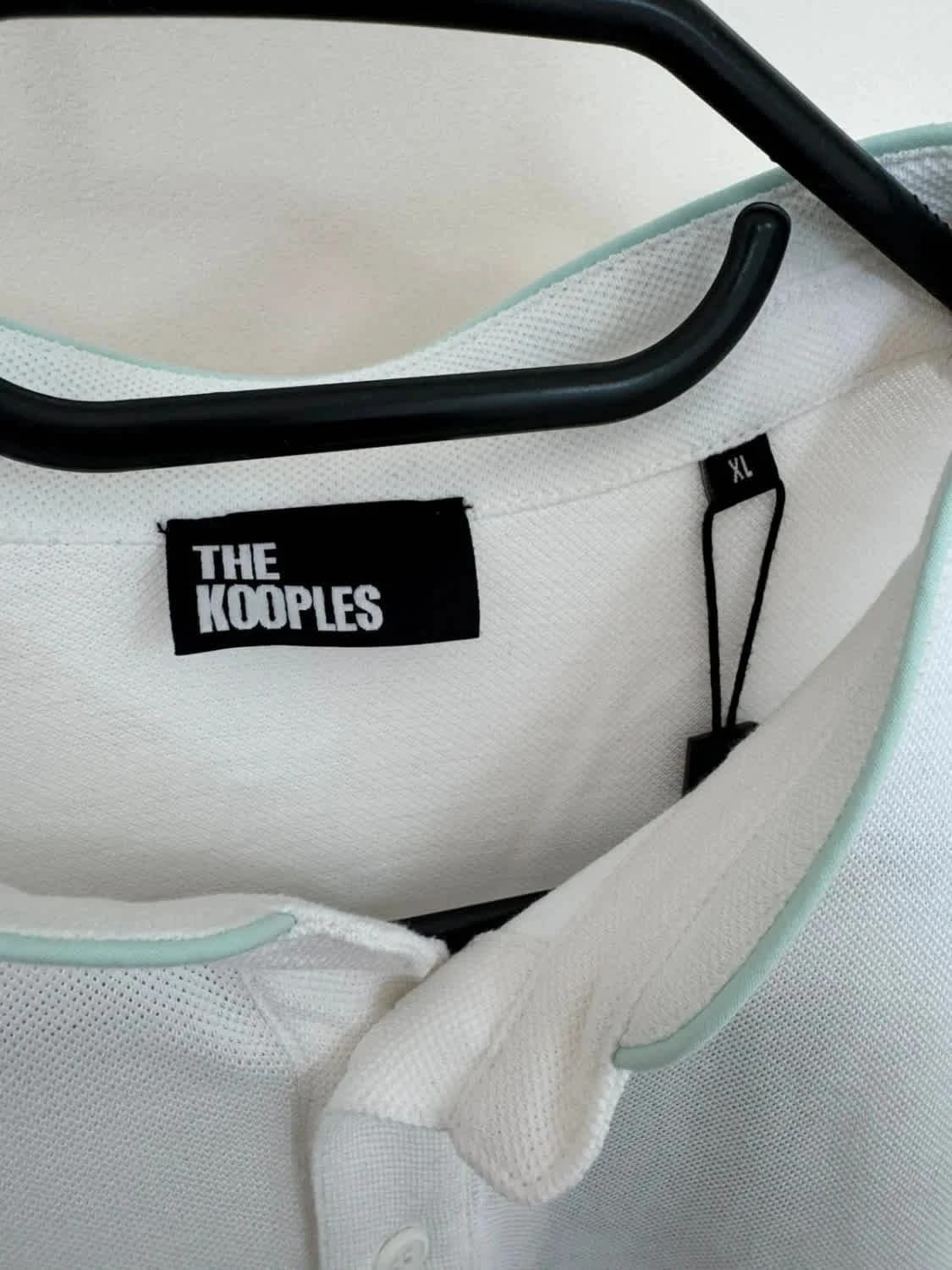 Polo blanc The Kooples logo brodé col Mao taille XL - Photo 4/6