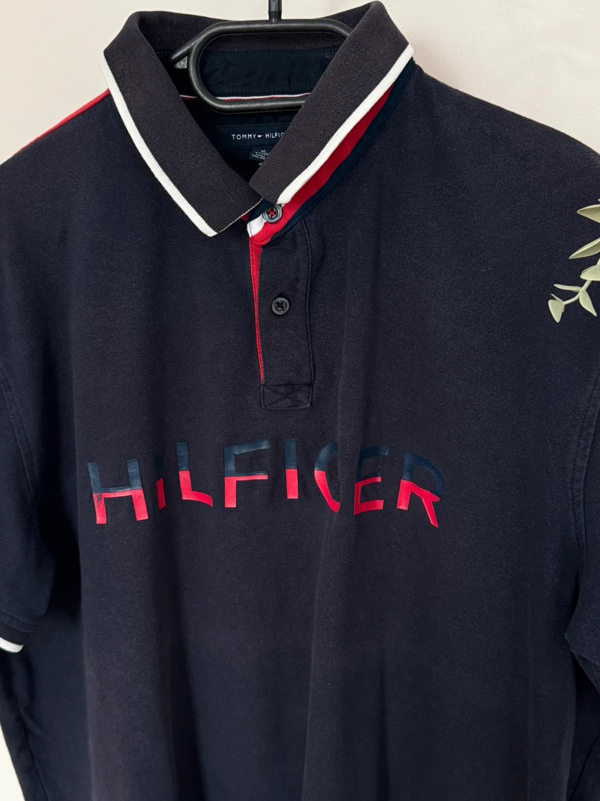 Marineblauw stretch Tommy Hilfiger poloshirt met logo maat XL - FP260255 - Foto 3/7
