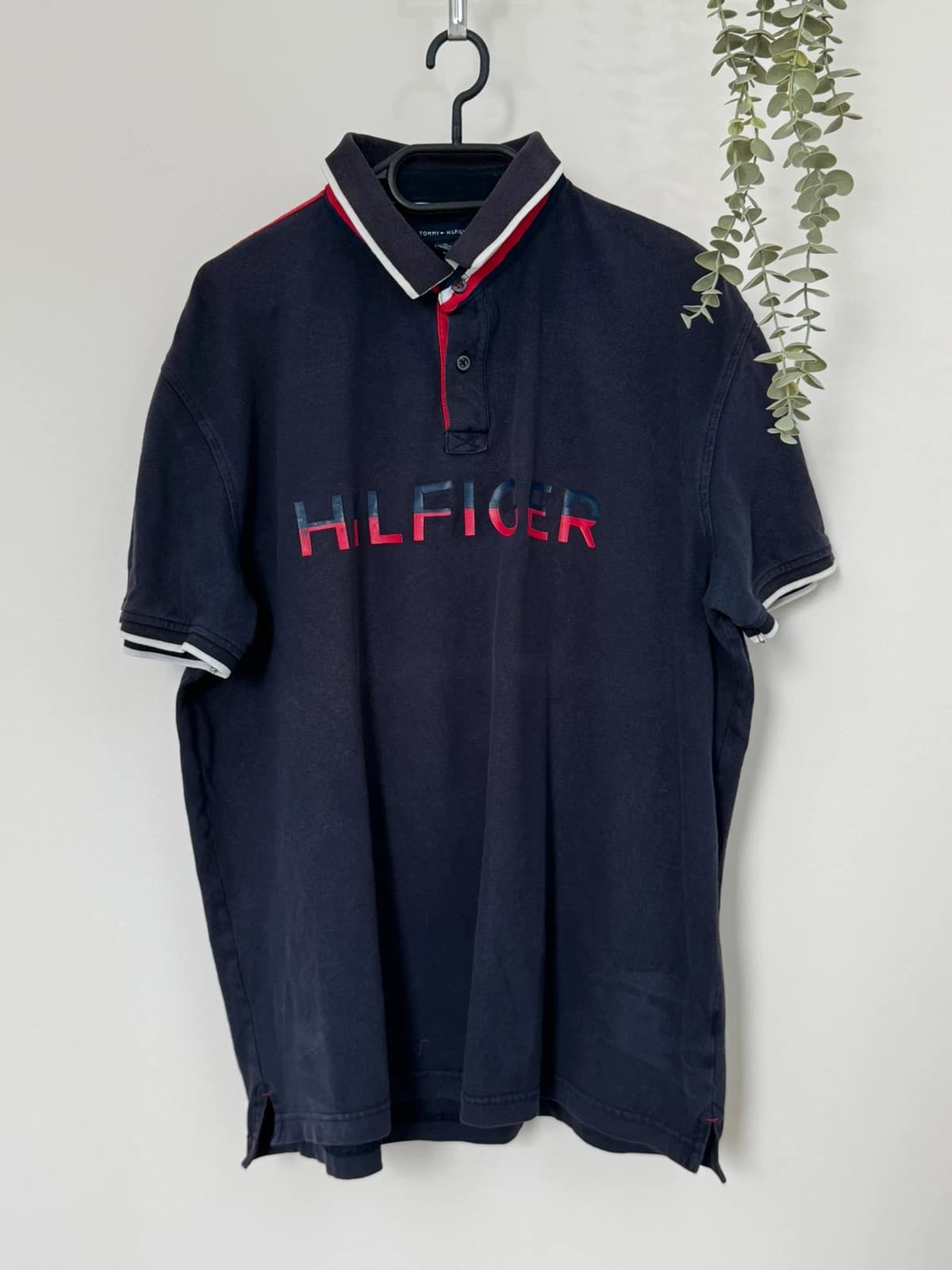 Marineblauw stretch Tommy Hilfiger poloshirt met logo maat XL - FP260255 - Foto 2/7