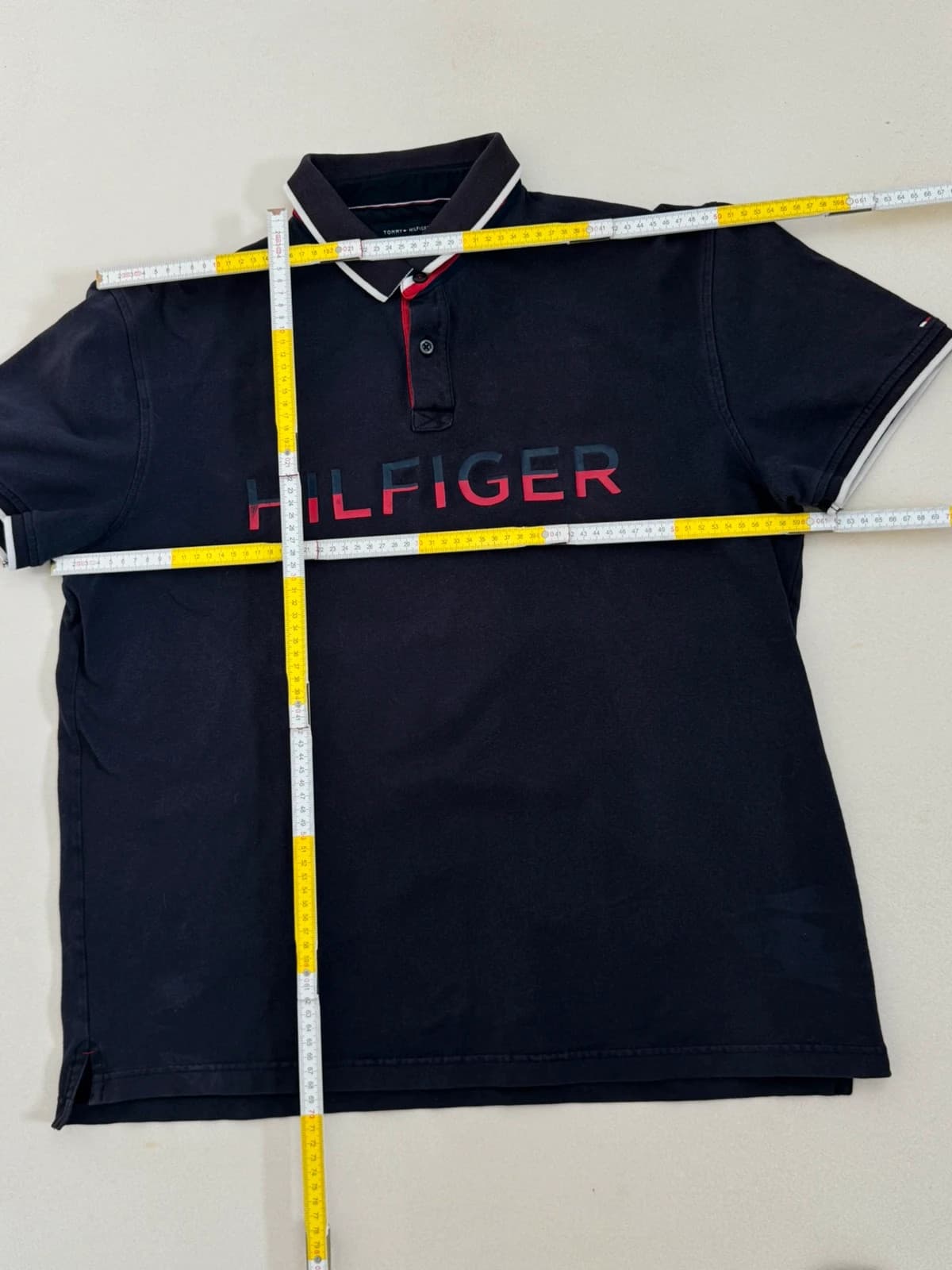 Marineblauw stretch Tommy Hilfiger poloshirt met logo maat XL - FP260255 - Foto 7/7