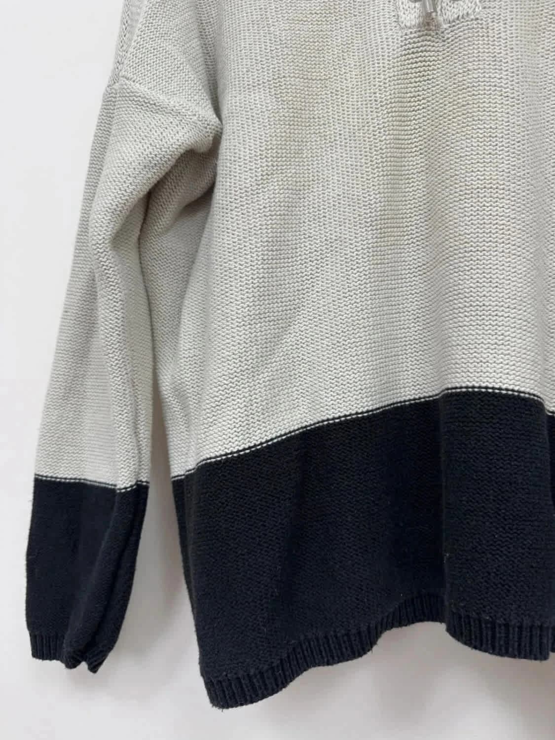 Pull en maille Zapa crème et blanc avec cordons taille S - Photo 4/6