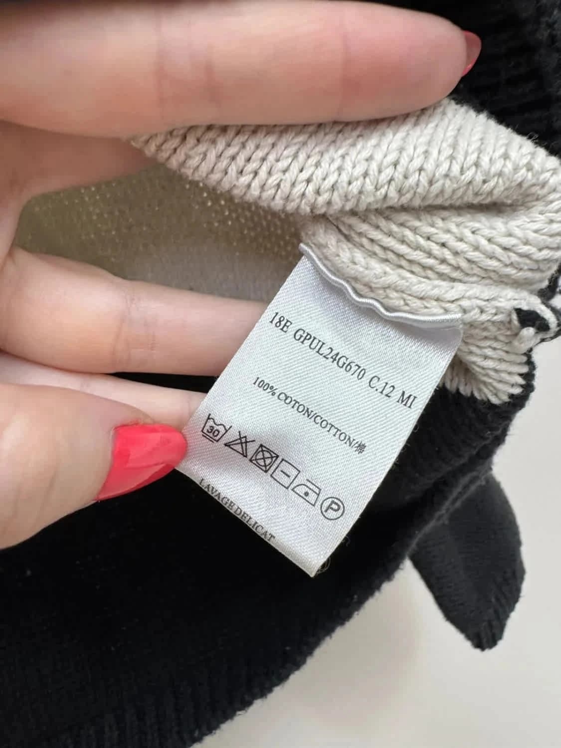 Pull en maille Zapa crème et blanc avec cordons taille S - Photo 5/6