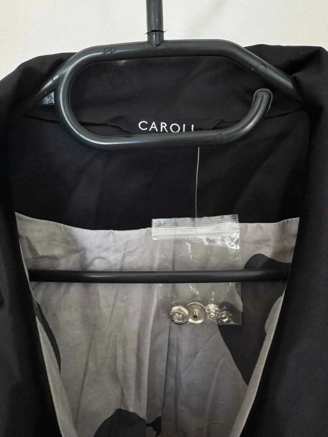 Manteau léger ceinturé Caroll noir élégance taille 42 - Photo 3/7