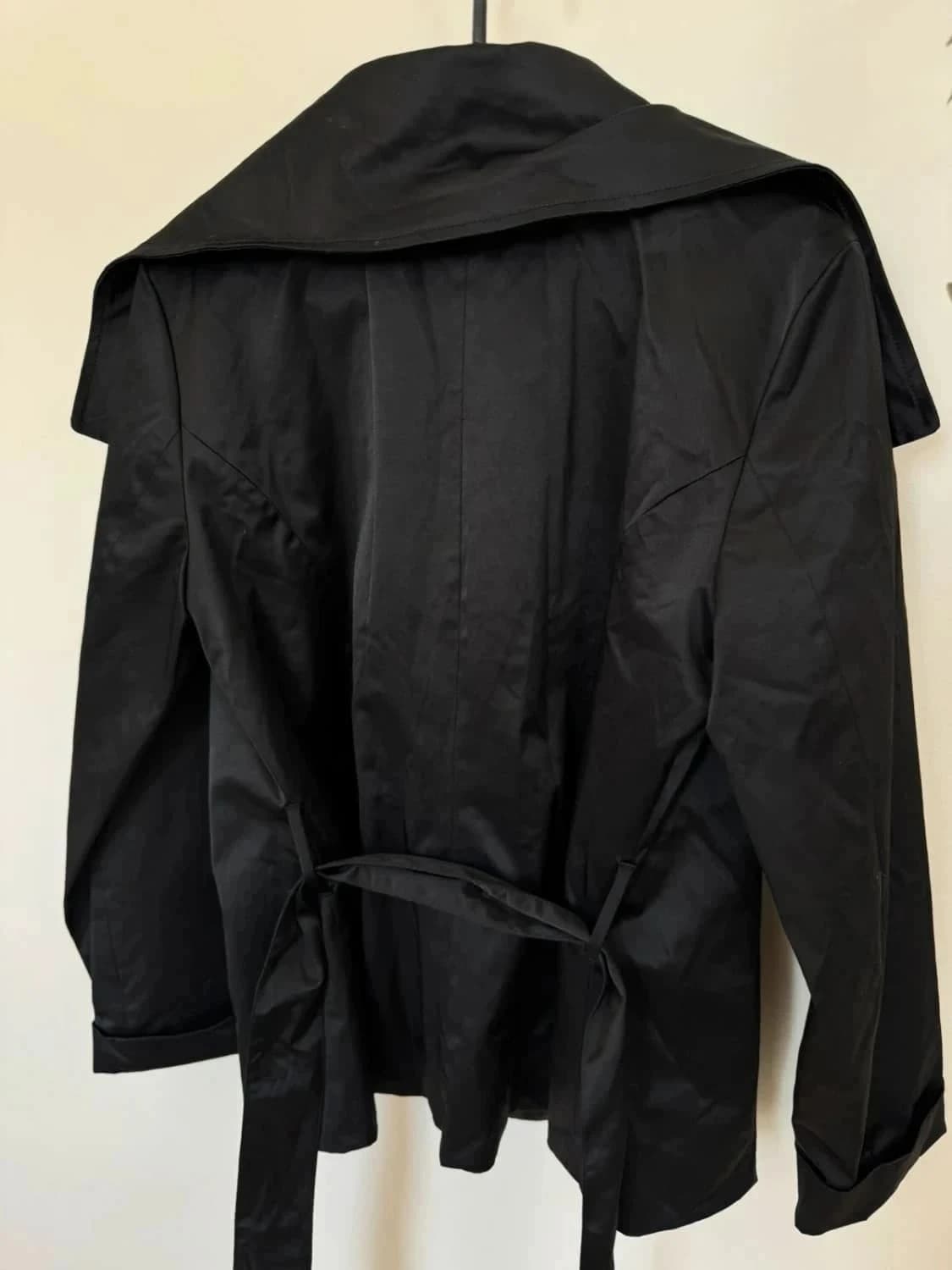 Manteau léger ceinturé Caroll noir élégance taille 42 - Photo 7/7